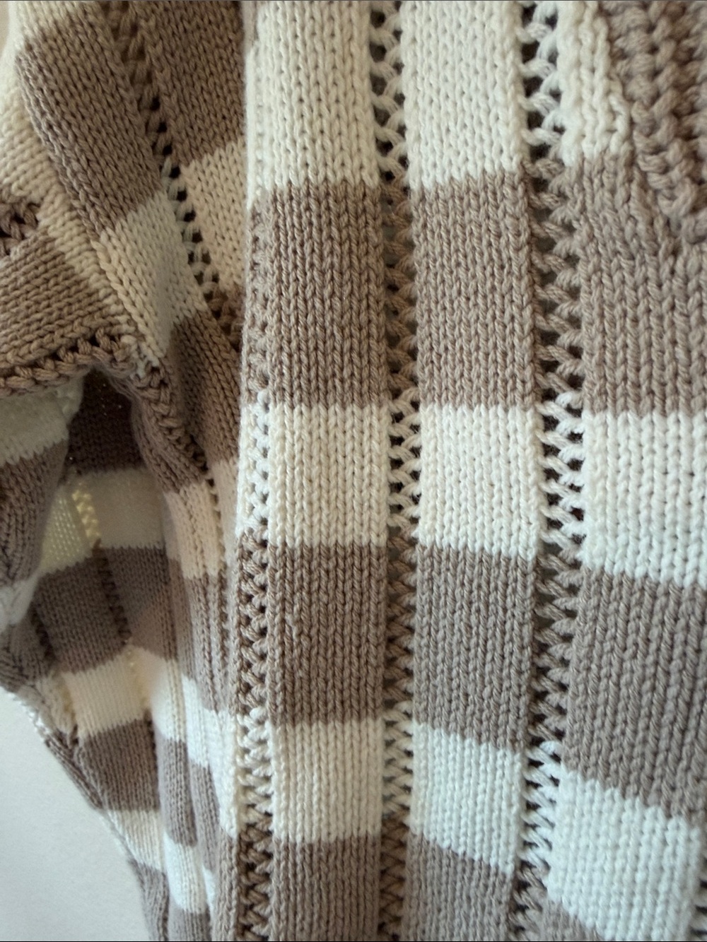 a new day Taupe and Cream Half-Zip Cowl Sweater - Picture 4 of 5
